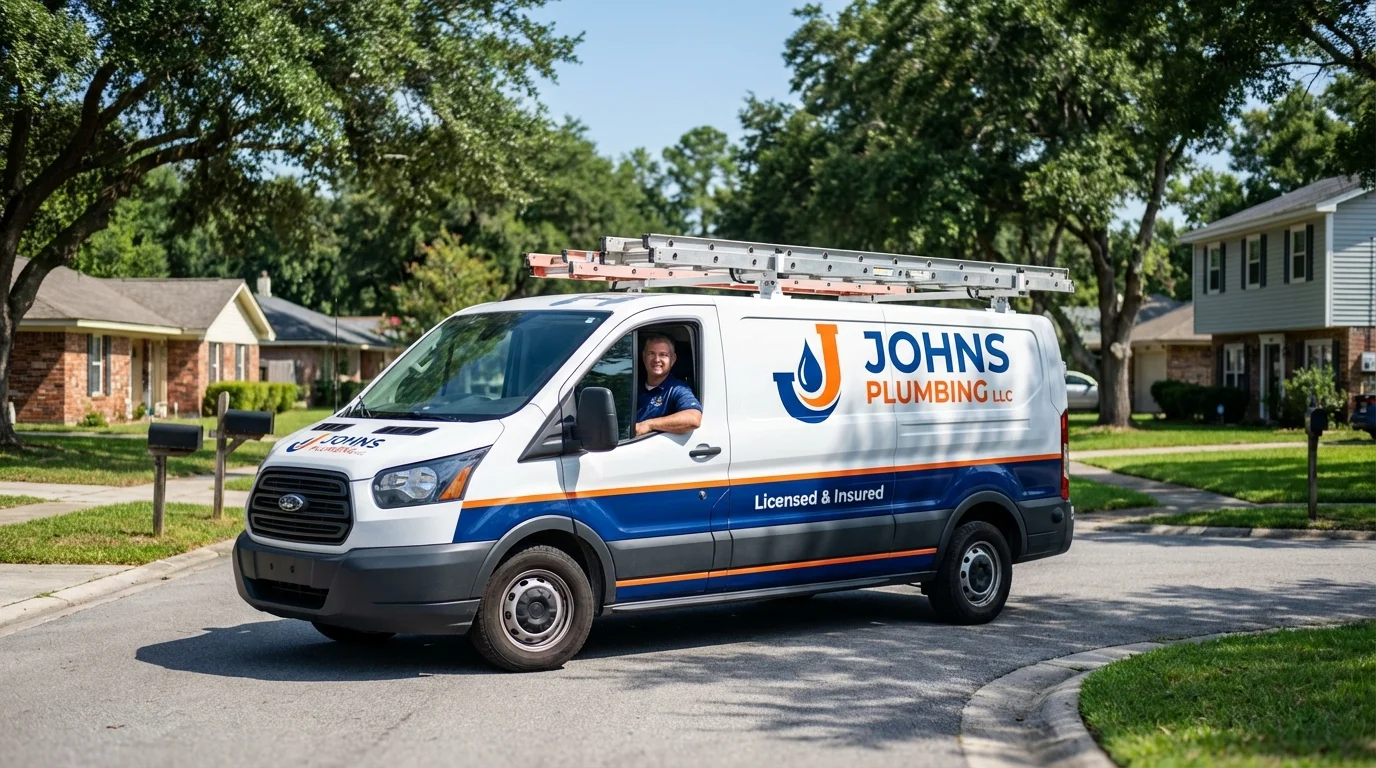 Johns Plumbing LLC service van in Chandler, AZ
